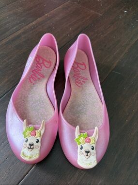 Grendene kids Barbie Pink Sparkle Llama Jelly Flats
